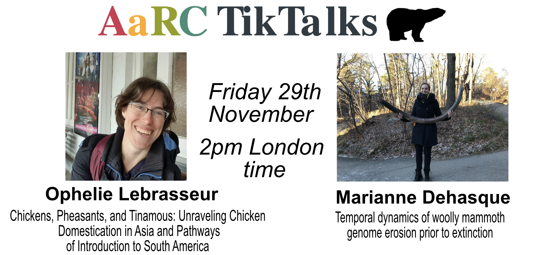 AaRCTikTalks poster for November